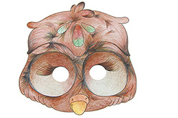 Karnevalové masky k vymalování Zvířátka - starší typ