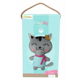 Dětské šití Kočička Tina - šedá - 1 ks