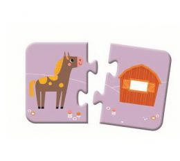 Duo Puzzle Zvířátka a jejich obydlí