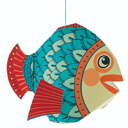 Papírové tvoření - dekorace k zavěšení Rybky