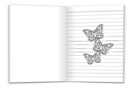 Relax do kabelky - deníček na poznámky a malování Motýli