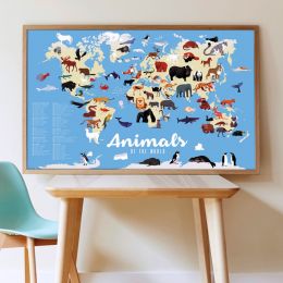 Naučný samolepkový plakát Zvířata světa