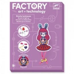 Djeco Factory art + technology Svítící brož králičí slečna
