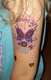 Velké tetování metalické - Motýli