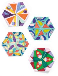 Origami - malování - Růžicové mandaly