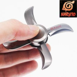 Fidget Spinner Ninja Naruto - antistresová hračka - kovový, stříbrný - 1 ks