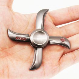 Fidget Spinner Ninja Naruto - antistresová hračka - kovový, stříbrný