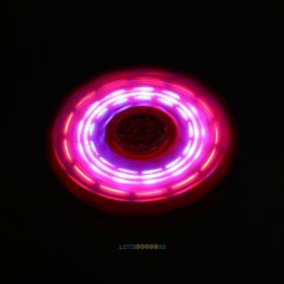 Fidget Spinner LED - antistresová hračka - třpytivý červený