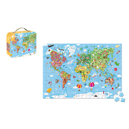 Puzzle Mapa světa v kufříku