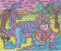 Kreativní sada malování vodou Dinosaurus