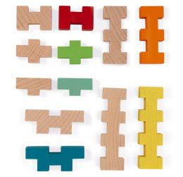Dřevěné kreativní kostky s předlohami 100 kusů