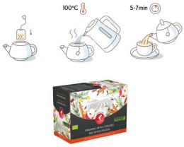 Čaj Big Bags Bio Rooibos Apple Strudel 20 x 3,5 g