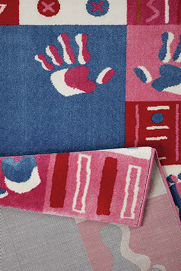 Dětský koberec Hands and Feet růžový 3 WH-0761-03