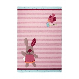 Dětský koberec 3 Happy Friends Stripes SK-3349-01 - 1 ks