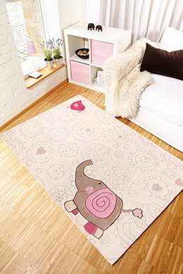 Dětský koberec Happy Zoo Elephant růžový 3 SK-3342-04