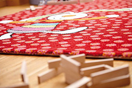 Dětský koberec Rainbow Rabbit 4 SK-0523-02 červený