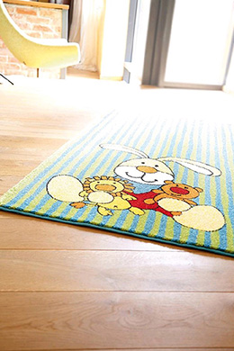 Dětský koberec zajíček Semmel Bunny modrý 1 SK-0527-01
