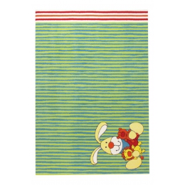 Dětský koberec zajíček Semmel Bunny 3 SK-0527-02 zelený - 1 ks