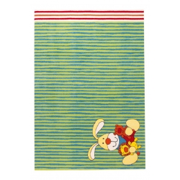 Dětský koberec zajíček Semmel Bunny 1 SK-0527-02 zelený - 1 ks