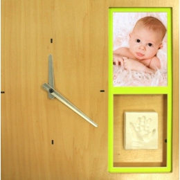 My first clock - hodiny s otiskem a fotografií - naturel - 1 ks My first clock - hodiny s otiskem a fotografií - naturel - 1 ks
