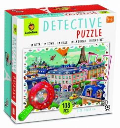 Detektivní puzzle s lupou Město - 0 ks