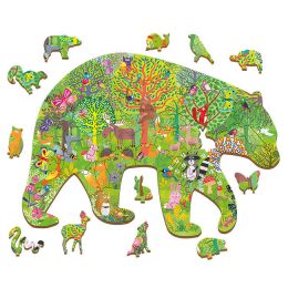 Dřevěné puzzle Lesní zvířátka