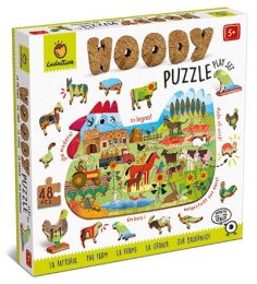 Dřevěné puzzle Farma - 0 ks