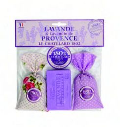 Le Chatelard Dárkový set sáčky s levandulí a levandulové mýdlo 2