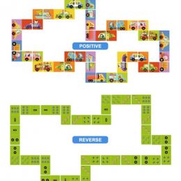 Oboustranné domino - puzzle Dopravní prostředky