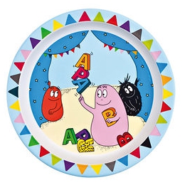 Dětský talíř Barbapapa - Alphabet blue - 0 ks