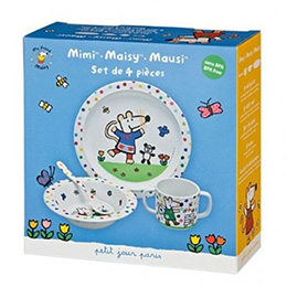 Dětský jídelní set myška Maisy Mouse White