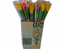 Mýdlový květ tulipánu na stonku, mix barev - 1 ks