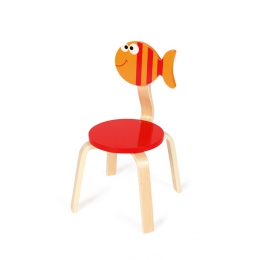 Dřevěná dětská židle Rybička - 1 ks