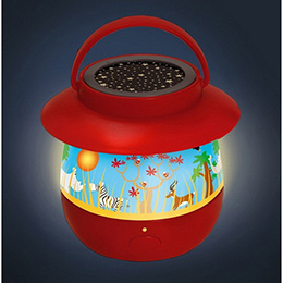 Dětská noční lampička s projektorem Safari
