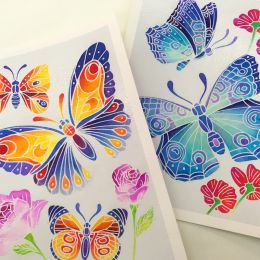 Akvarelové malování - Motýli a květiny