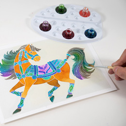Akvarelové malování - Koně