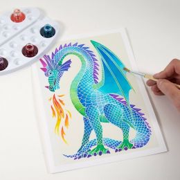 Akvarelové malování - Draci