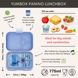 Krabička na svačinu - svačinový box Panino - Hazy blue Panther