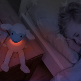 Dětská čtecí lampička a noční světlo ovečka FIN - modrá