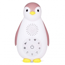 Přehrávač hudby s nočním světlem a Bluetooth tučňák ZOE, růžový - 0 ks