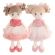 Látková panenka Petronella - světle růžové šaty - 0 ks